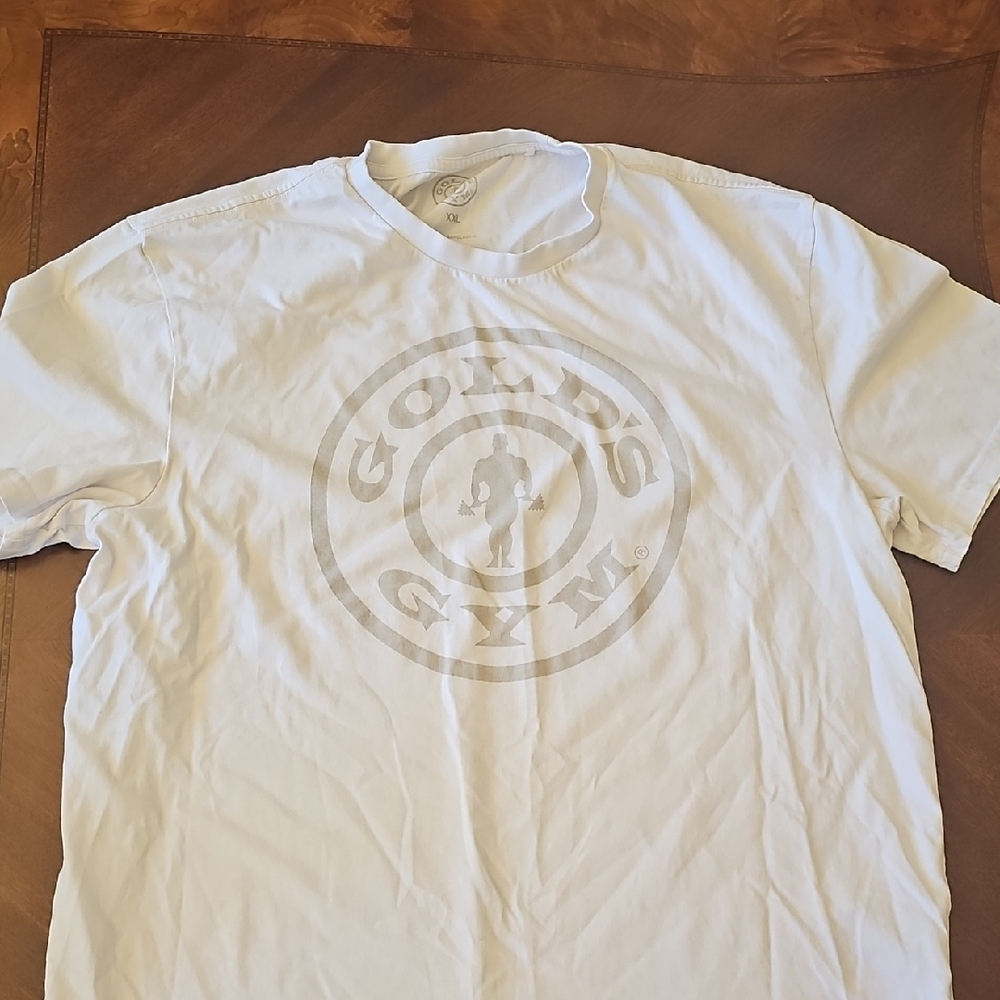 Gold's Gym Short-Sleeve Logo Tee in White